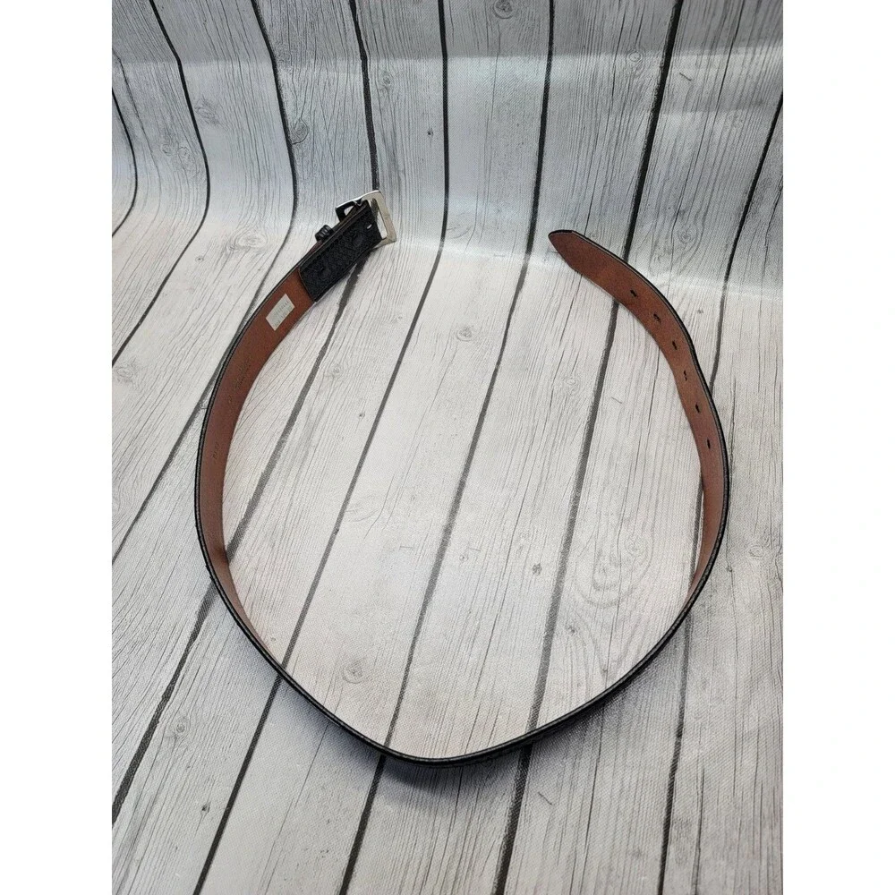Don Hume Basketweave Black Leather Uniform Garrison Belt Mens 40 1.75 In US Made